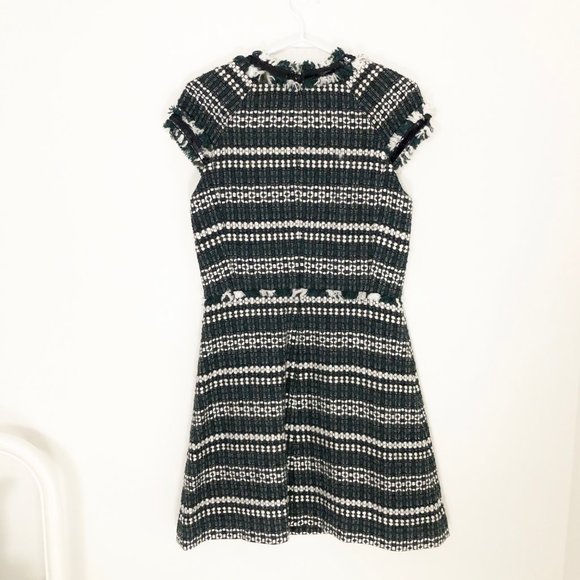 Tory Burch Norfolk Horseback Tweed A-Line Dress - Picture 15 of 16